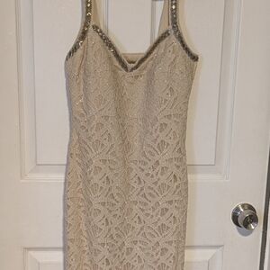 Ivory/Nude/Off-white Side Slit Formal Dress by Speechless Size 1 Prom / Wedding